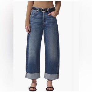Citizens of Humanity Ayla Baggy Cuffed Crop Jeans Sz 27 Color Brielle